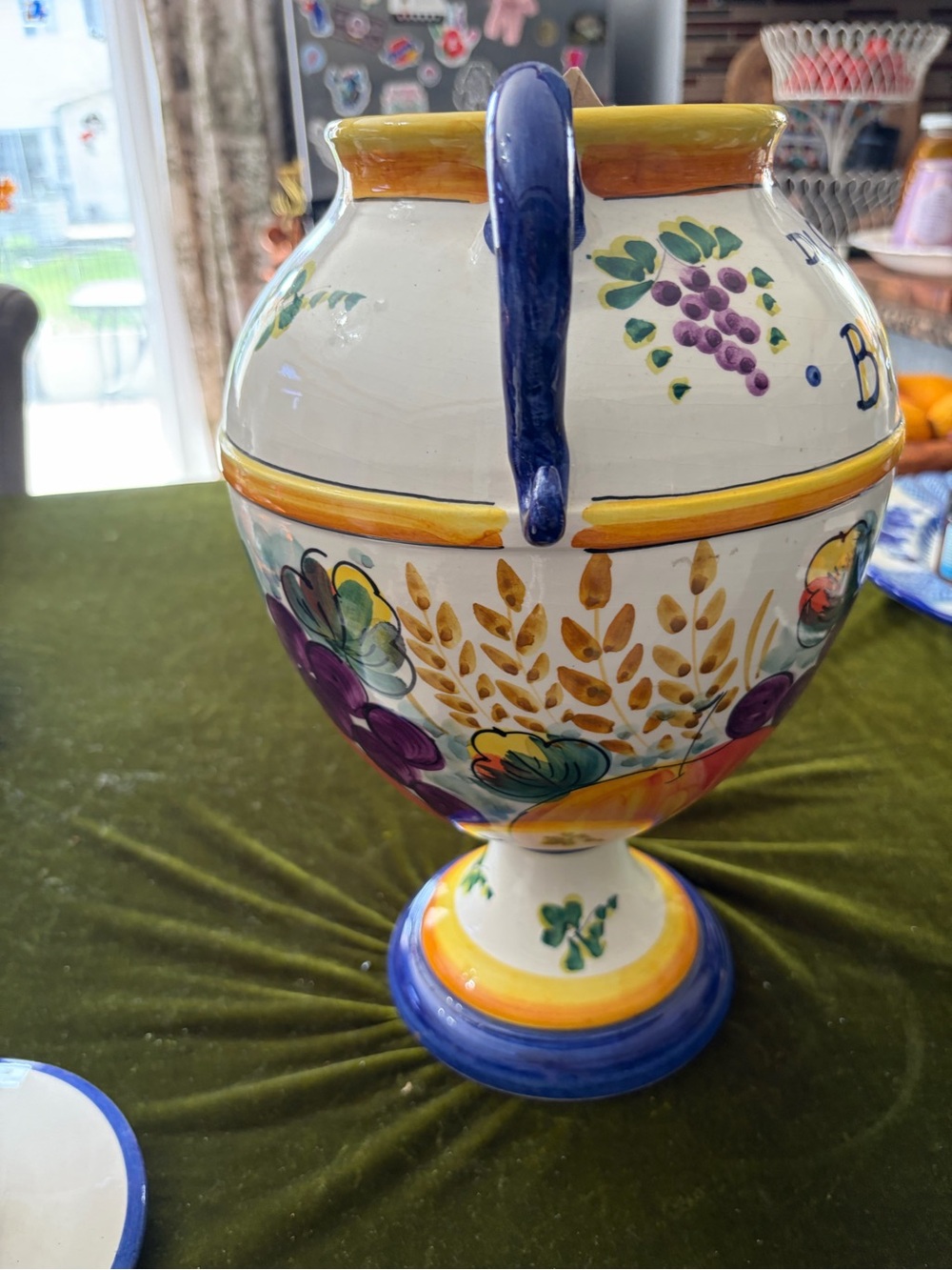 Hand-Painted Biscotti Jar - Multicolor Ceramic Canister - Picture 7 of 13